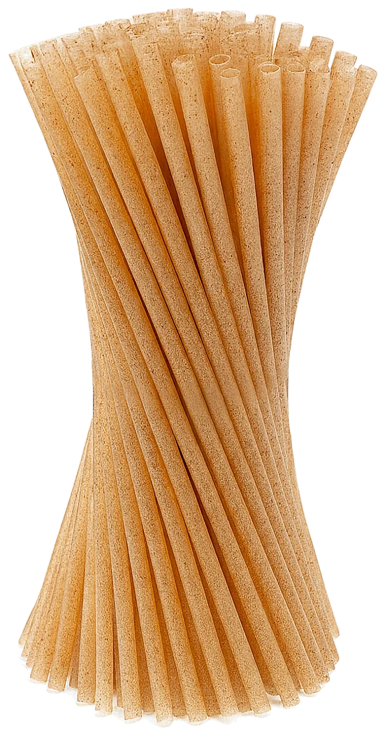 Popotes con fibra de agave agrupados en espiral